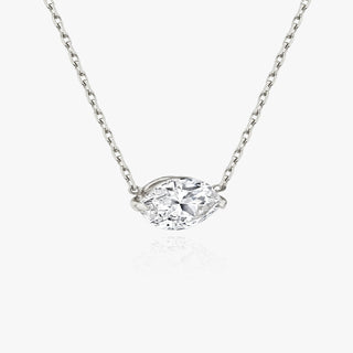 0.25 CT-1.0 CT Marquise Solitaire CVD F/VS Diamond Necklace - Barbara Maison 