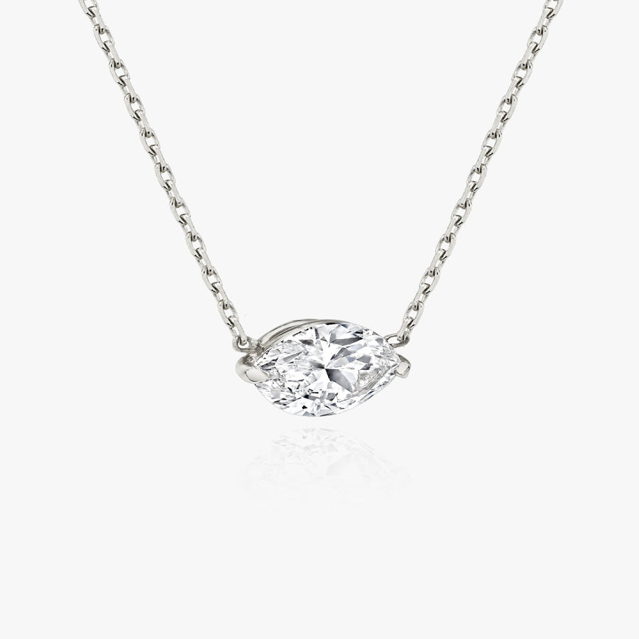 0.25 CT-1.0 CT Marquise Solitaire CVD F/VS Diamond Necklace - Barbara Maison 