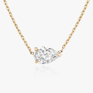 0.25 CT-1.0 CT Pear Solitaire F/VS Lab Grown Diamond Necklace - Barbara Maison 