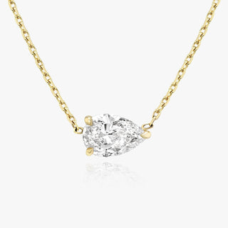 0.25 CT-1.0 CT Pear Solitaire F/VS Lab Grown Diamond Necklace - Barbara Maison 