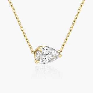 0.25 CT-1.0 CT Pear Solitaire F/VS Lab Grown Diamond Necklace - Barbara Maison 