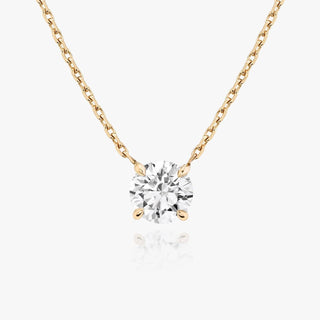 0.25 CT-1.0 CT Round Solitaire F/VS Lab Grown Diamond Necklace - Barbara Maison 