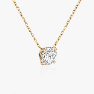 0.25 CT-1.0 CT Round Solitaire F/VS Lab Grown Diamond Necklace - Barbara Maison 