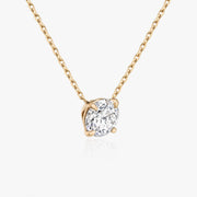 0.25 CT-1.0 CT Round Solitaire CVD F/VS Diamond Necklace - Barbara Maison 
