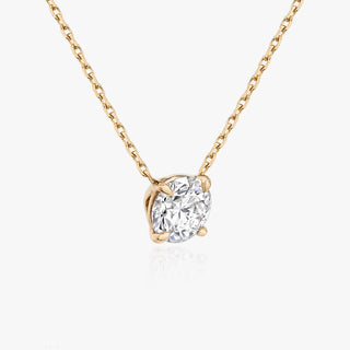 0.25 CT-1.0 CT Round Solitaire CVD F/VS Diamond Necklace - Barbara Maison 