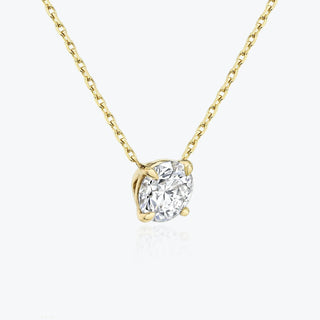 0.25 CT-1.0 CT Round Solitaire F/VS Lab Grown Diamond Necklace - Barbara Maison 