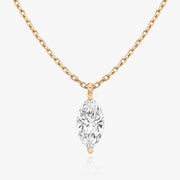 0.25 CT-1.0 CT Marquise Solitaire CVD F/VS Diamond Necklace - Barbara Maison 