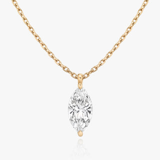 0.25 CT-1.0 CT Marquise Solitaire CVD F/VS Diamond Necklace - Barbara Maison 