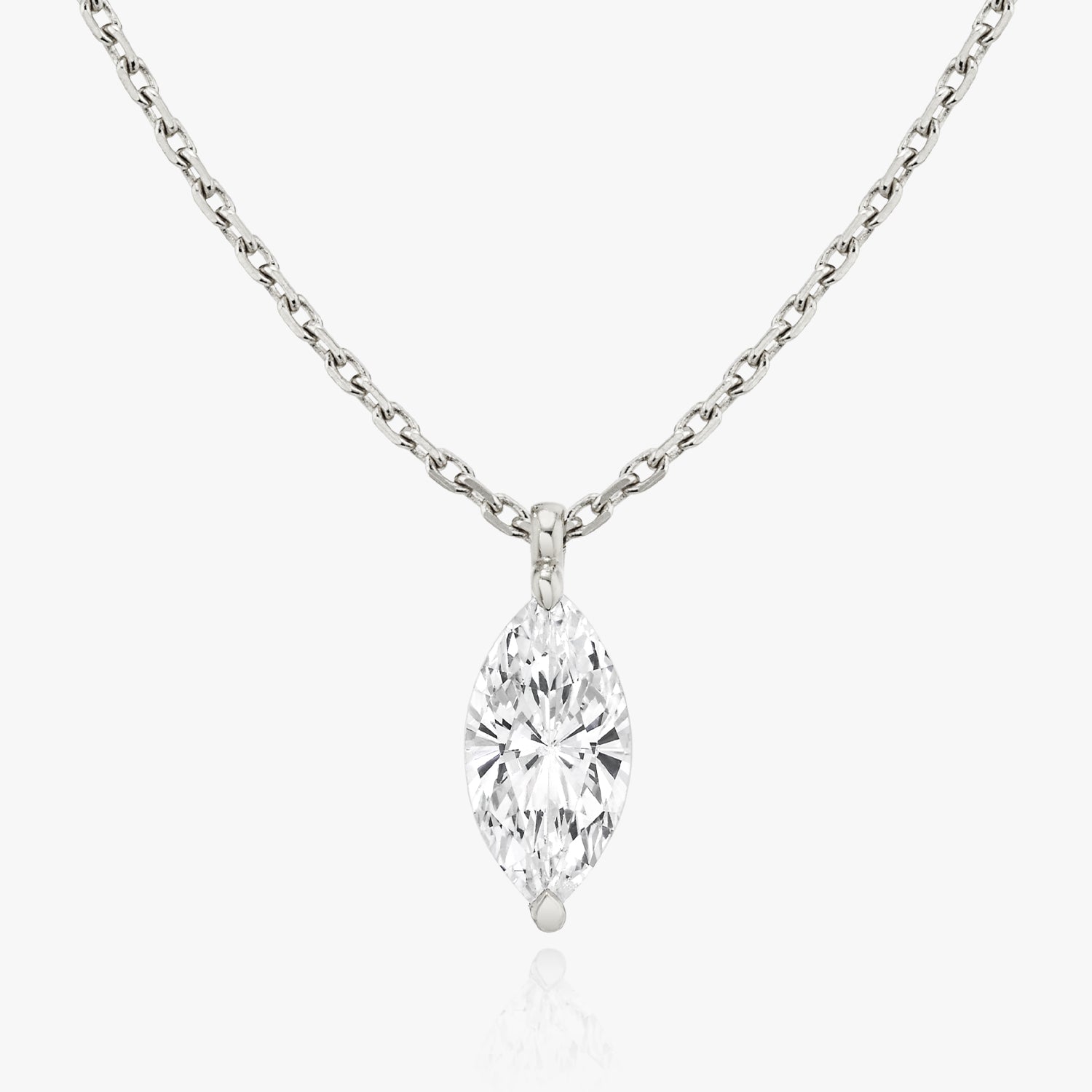 0.25 CT-1.0 CT Marquise Solitaire CVD F/VS Diamond Necklace - Barbara Maison 