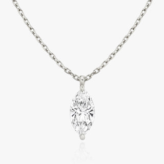 0.25 CT-1.0 CT Marquise Solitaire CVD F/VS Diamond Necklace - Barbara Maison 