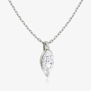 0.25 CT-1.0 CT Marquise Solitaire CVD F/VS Diamond Necklace - Barbara Maison 