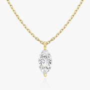 0.25 CT-1.0 CT Marquise Solitaire F/VS Lab Grown Diamond Necklace - Barbara Maison 