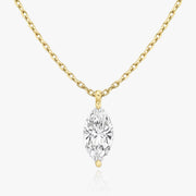 0.25 CT-1.0 CT Marquise Solitaire CVD F/VS Diamond Necklace - Barbara Maison 