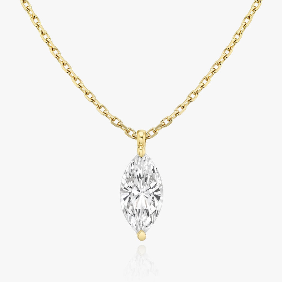 0.25 CT-1.0 CT Marquise Solitaire CVD F/VS Diamond Necklace - Barbara Maison 