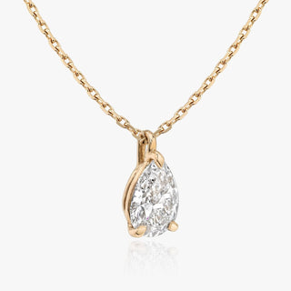 0.25 CT-1.0 CT Pear Solitaire F/VS Lab Grown Diamond Necklace - Barbara Maison 