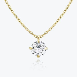 0.25 CT-1.0 CT Round Solitaire F/VS Lab Grown Diamond Necklace - Barbara Maison 