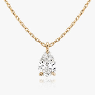 0.25 CT-1.0 CT Pear Solitaire F/VS Lab Grown Diamond Necklace - Barbara Maison 