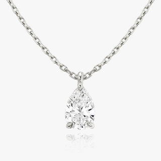 0.25 CT-1.0 CT Pear Solitaire CVD F/VS Diamond Necklace - Barbara Maison 