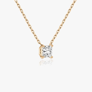 0.25 CT-1.0 CT Princess Solitaire F/VS Lab Grown Diamond Necklace - Barbara Maison 