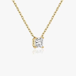 0.25 CT-1.0 CT Princess Solitaire F/VS Lab Grown Diamond Necklace - Barbara Maison 