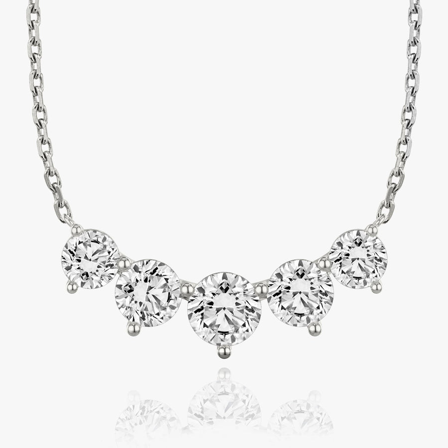 3.50 TC Round CVD F/VS Diamond Necklace - Barbara Maison 