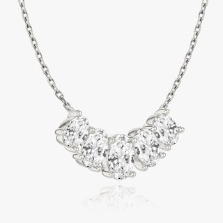 3.50 TC Oval CVD F/VS Diamond Necklace - Barbara Maison 