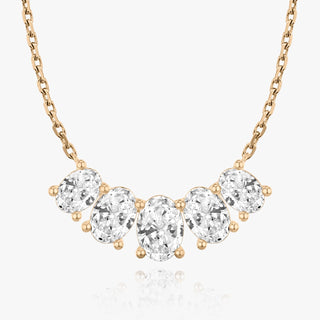 3.50 TC Oval CVD F/VS Diamond Necklace - Barbara Maison 