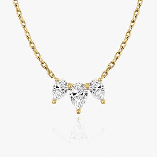 1.0 TCW Pear CVD F/VS Diamond Necklace - Barbara Maison 