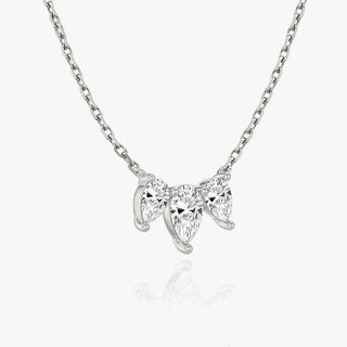 1.0 TCW Pear CVD F/VS Diamond Necklace - Barbara Maison 