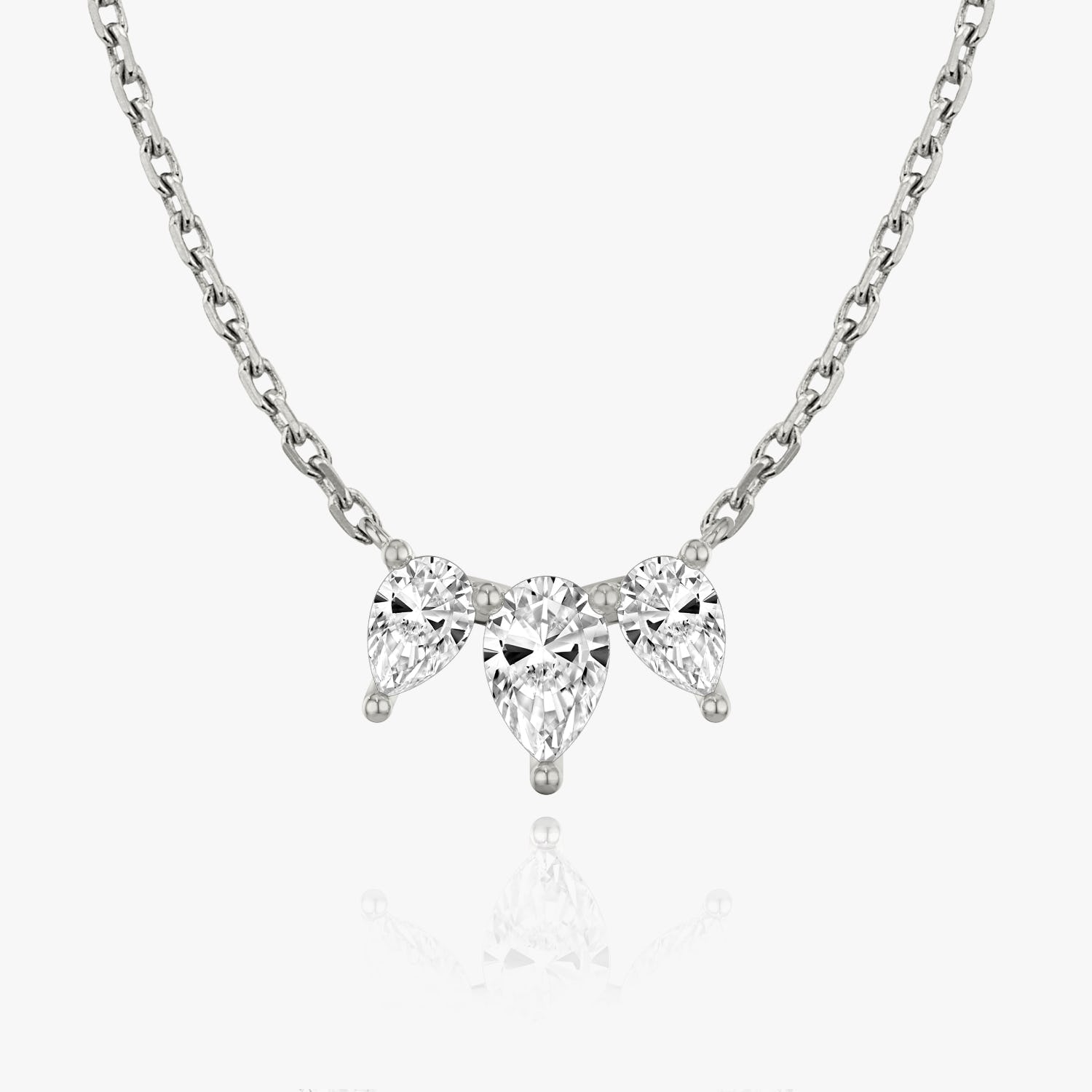 1.0 TCW Pear CVD F/VS Diamond Necklace - Barbara Maison 