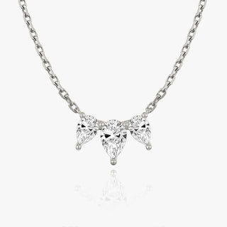 1.0 TCW Pear CVD F/VS Diamond Necklace - Barbara Maison 