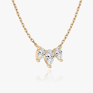 1.0 TCW Pear CVD F/VS Diamond Necklace - Barbara Maison 