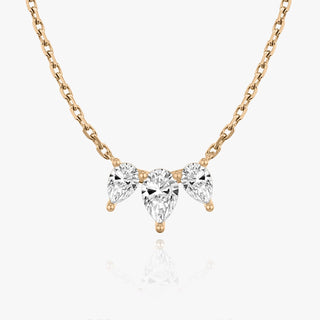 1.0 TCW Pear CVD F/VS Diamond Necklace - Barbara Maison 