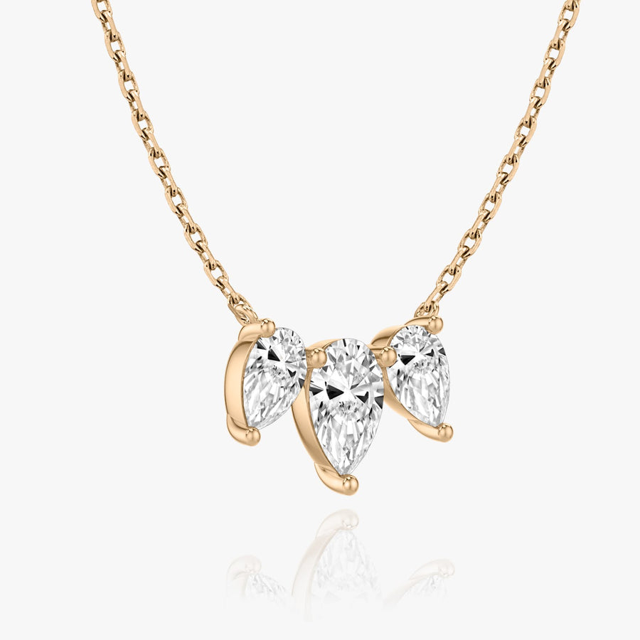 2.0 TC Pear CVD F/VS Diamond Necklace - Barbara Maison 