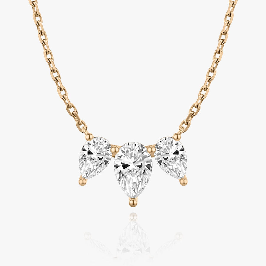 2.0 TC Pear CVD F/VS Diamond Necklace - Barbara Maison 