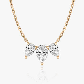 2.0 TCW Pear F/VS Lab Grown Diamond Necklace - Barbara Maison 