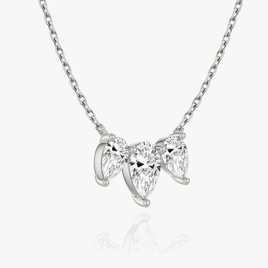 2.0 TC Pear CVD F/VS Diamond Necklace - Barbara Maison 