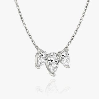 2.0 TCW Pear F/VS Lab Grown Diamond Necklace - Barbara Maison 