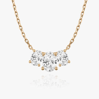 2.0 TCW Oval F/VS Lab Grown Diamond Necklace - Barbara Maison 