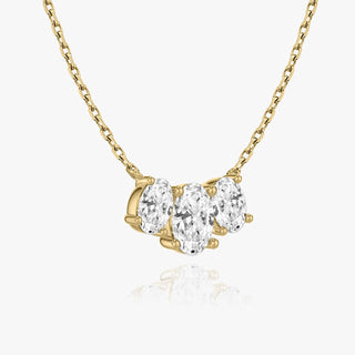 2.0 TCW Oval F/VS Lab Grown Diamond Necklace - Barbara Maison 