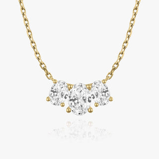 2.0 TCW Oval F/VS Lab Grown Diamond Necklace - Barbara Maison 