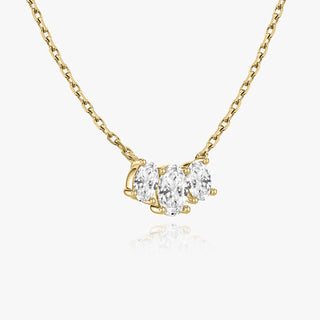 1.0 TCW Oval CVD F/VS Diamond Necklace - Barbara Maison 