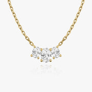 1.0 TCW Oval CVD F/VS Diamond Necklace - Barbara Maison 