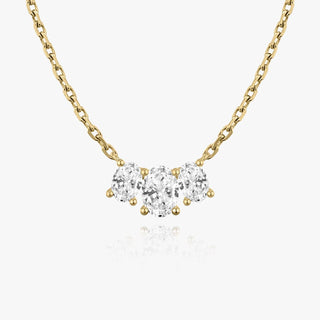 1.0 TCW Oval F/VS Lab Grown Diamond Necklace - Barbara Maison 