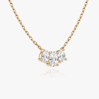 1.0 TCW Oval F/VS Lab Grown Diamond Necklace - Barbara Maison 