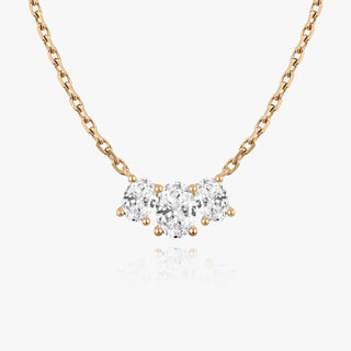 1.0 TCW Oval CVD F/VS Diamond Necklace - Barbara Maison 