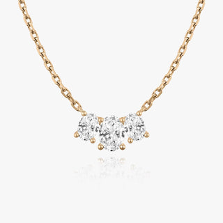 1.0 TCW Oval F/VS Lab Grown Diamond Necklace - Barbara Maison 