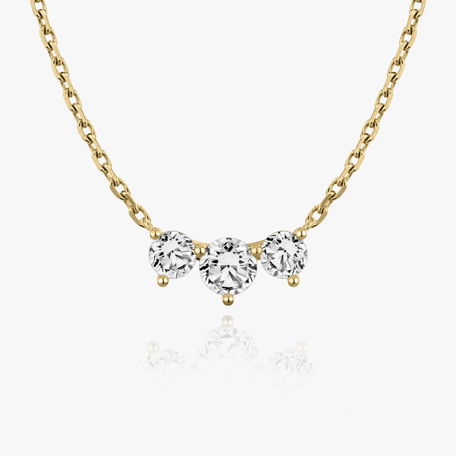 1.0 TCW Round CVD F/VS Diamond Necklace - Barbara Maison 