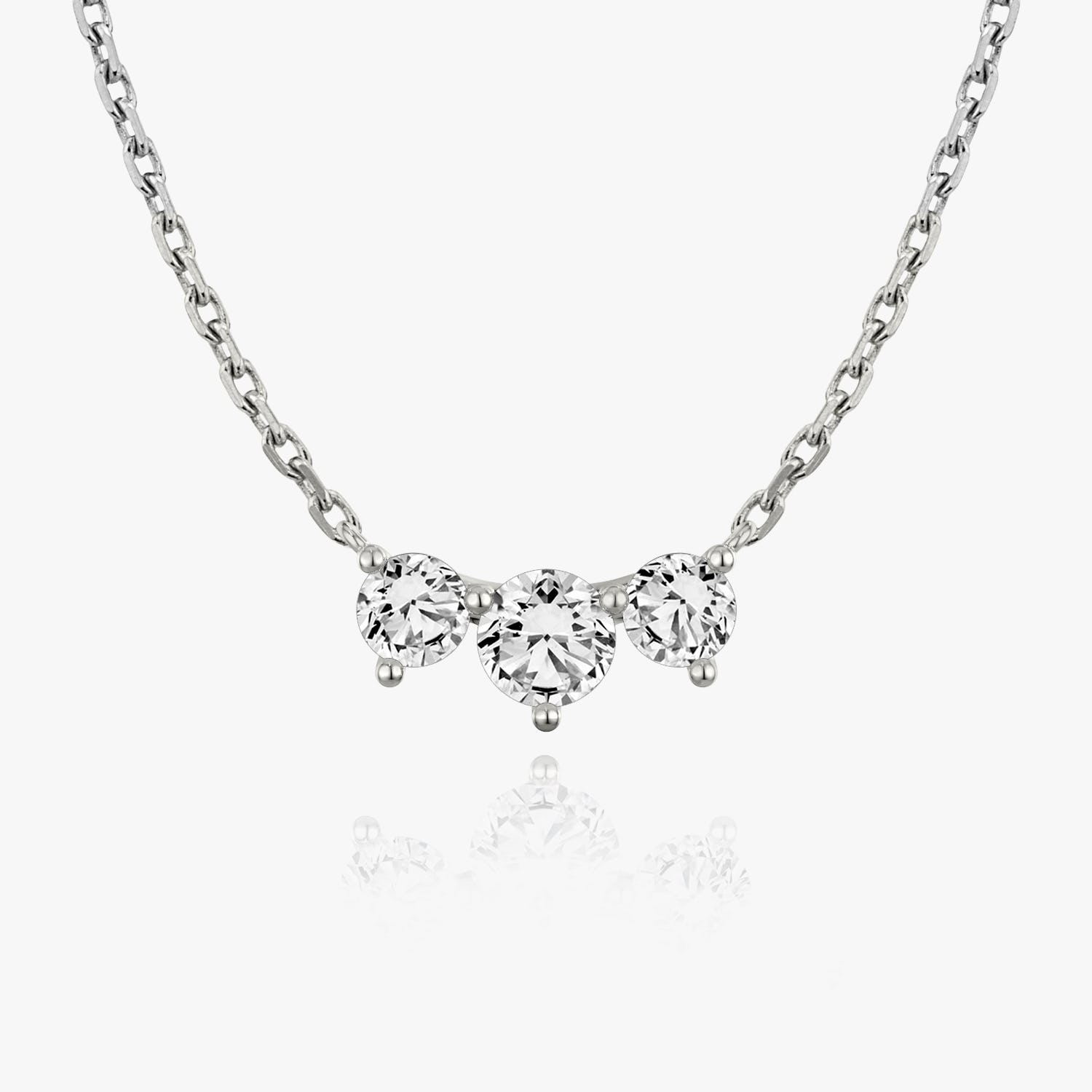 1.0 TCW Round CVD F/VS Diamond Necklace - Barbara Maison 