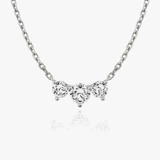 1.0 TCW Round CVD F/VS Diamond Necklace - Barbara Maison 